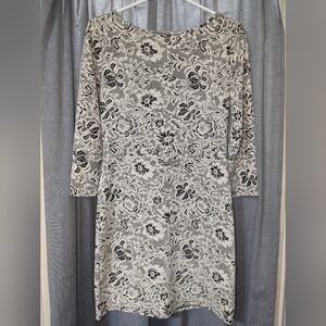 Long Sleeve Vintage Style Dress, Size M